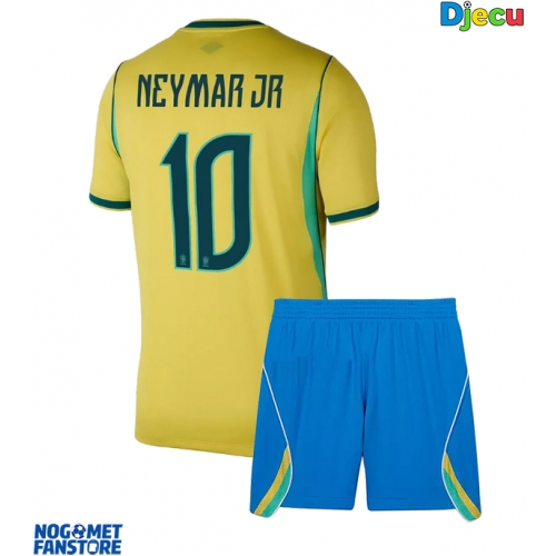 Brazil Neymar Jr #10 Domaci Dres za djecu SP 2026 Kratak Rukav (+ Kratke hlače)